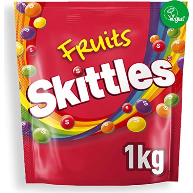 Skittles Vegan Chewy Sweets Fruit Flavoured Bulk Sharing Bag   1000g GOODS M&S   