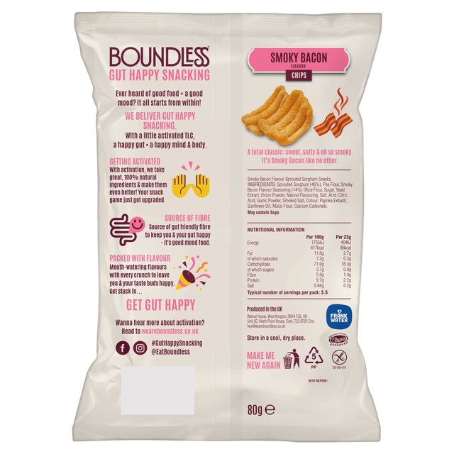 Boundless Smoky Bacon Chips Sharing Bag   80g GOODS M&S   