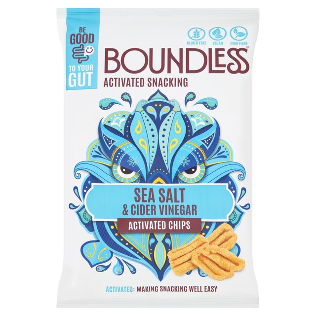 Boundless Sea Salt and Cider Vinegar Chips Sharing Bag   80g GOODS M&S   