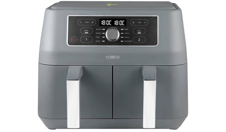 Tower T17181 Vortx Dual Basket 8L Air Fryer - Grey