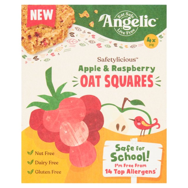 Angelic Free From Apple & Raspberry Oat Squares   120g