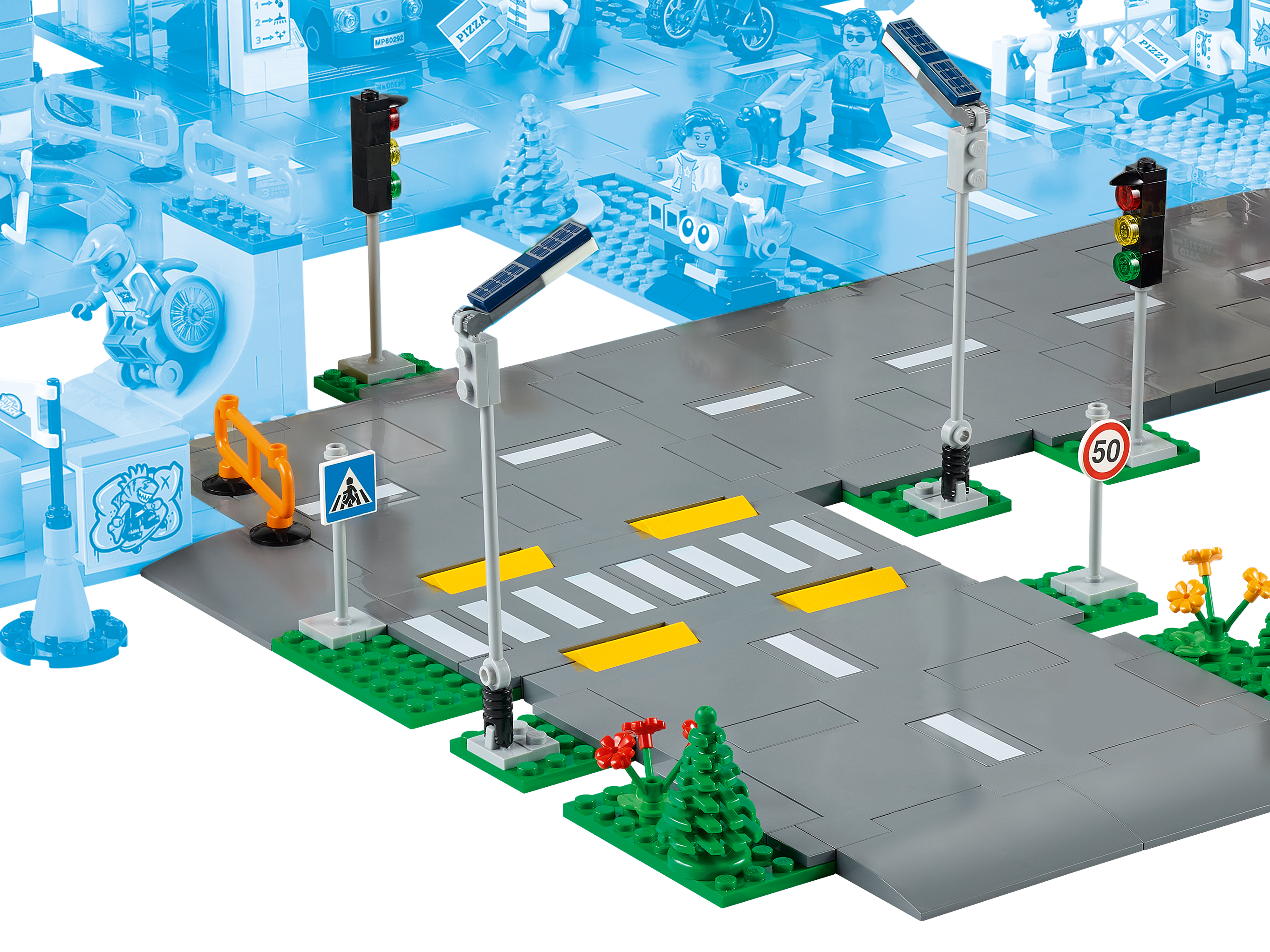 LEGO City Road Plates 112-piece construction set for young builders, UK version