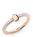Pomellato rose gold diamond Together ring, imported from the UK