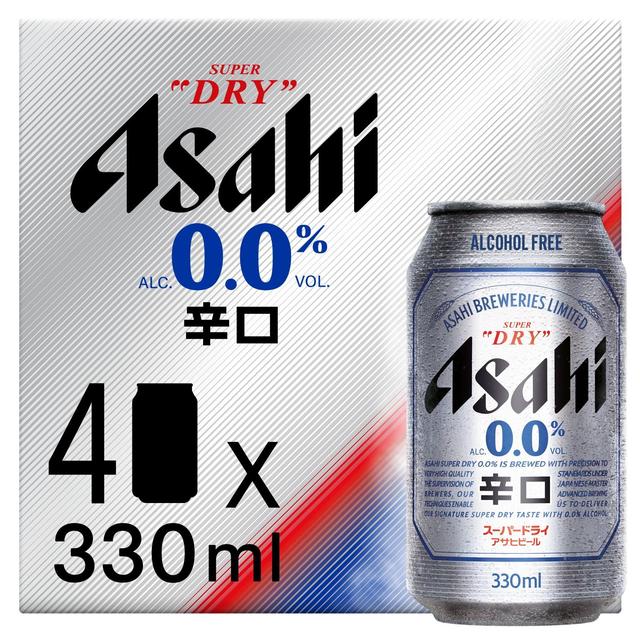 Asahi Super Dry 0% Alcohol Free Beer Lager Cans   4 x 330ml GOODS M&S   