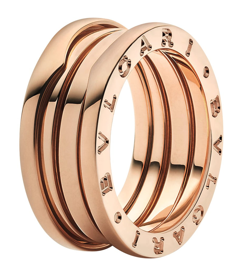 Bvlgari B.zero1 three-band rose gold ring - British product