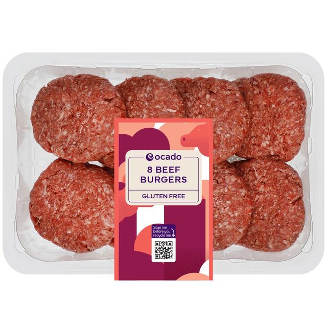 Ocado 8 Beef Burgers   880g