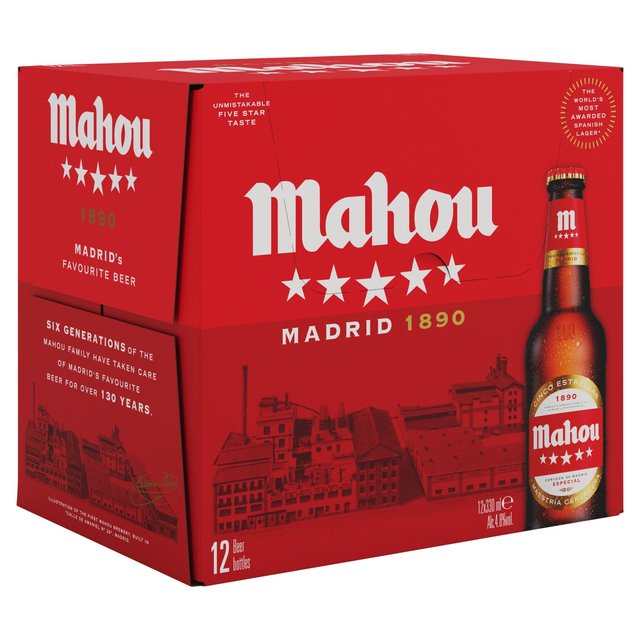 Mahou Bottles   12 x 330ml GOODS M&S   