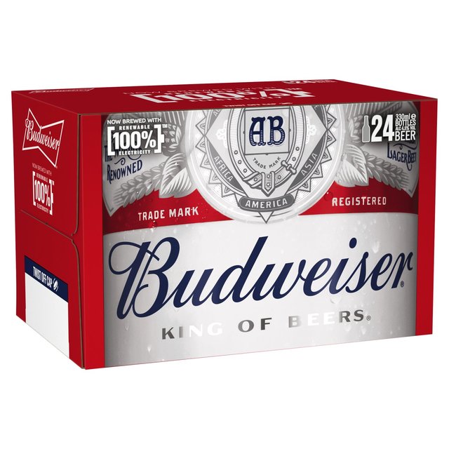 Budweiser Bottles   24 x 330ml GOODS M&S   