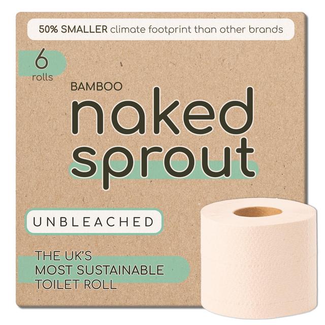 Naked Sprout Unbleached Bamboo Toilet Roll   6 per pack GOODS M&S   