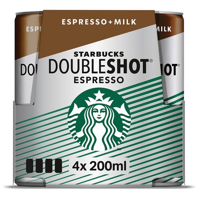 Starbucks Doubleshot Espresso Iced Coffee    4 x 200ml GOODS M&S   