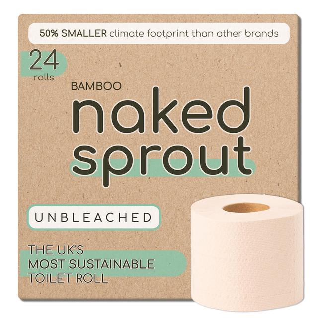 Naked Sprout Extra Long Unbleached Bamboo Toilet Roll   24 per pack GOODS M&S   