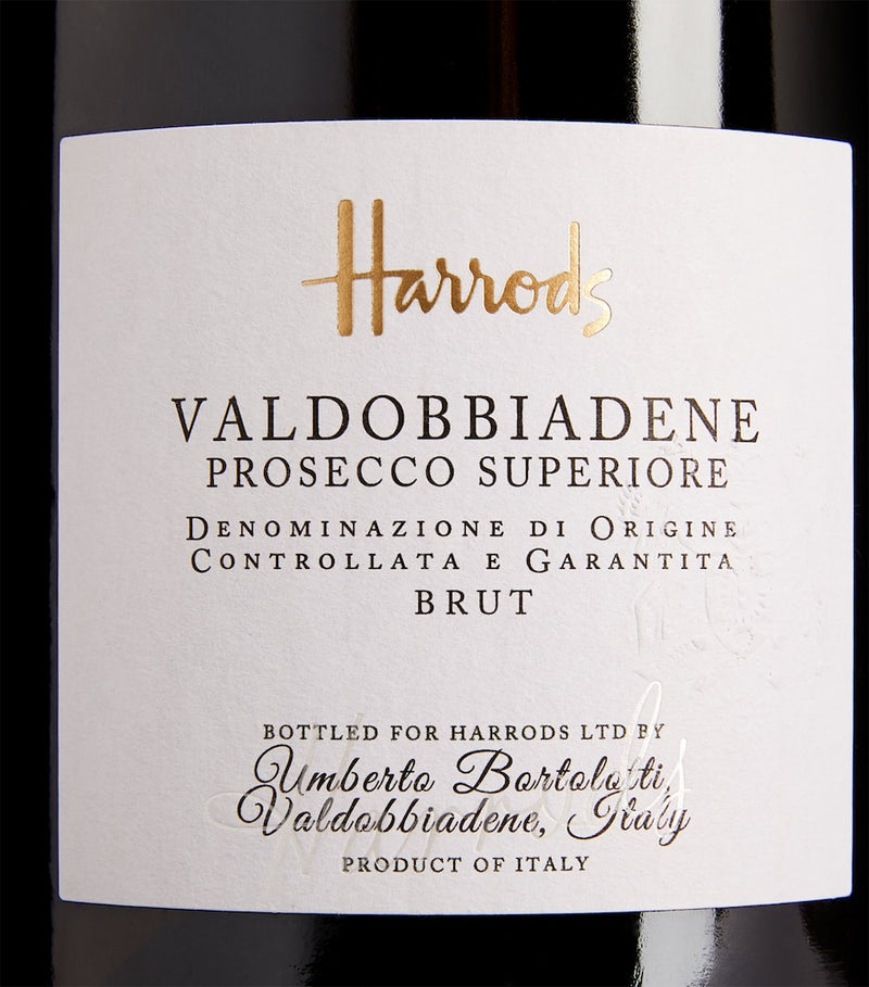 Harrods Prosecco Superiore 75cl, UK version