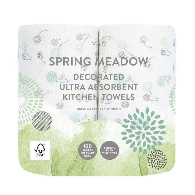 M&S Spring Meadow Ultra Absorbent Kitchen Towels   2 per pack GOODS M&S   