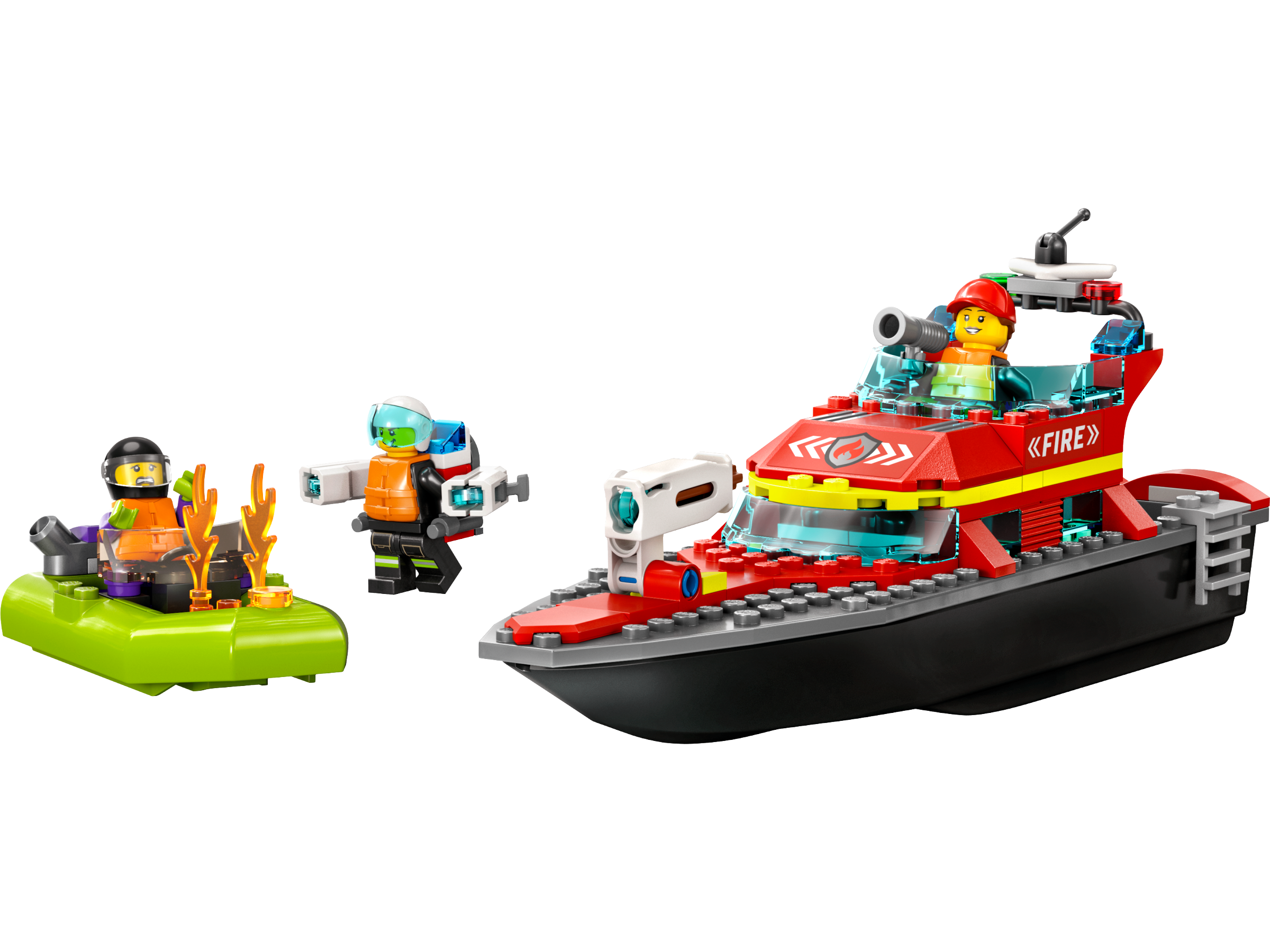 LEGO City Fire Rescue Boat 144 Pieces Building Set - British product