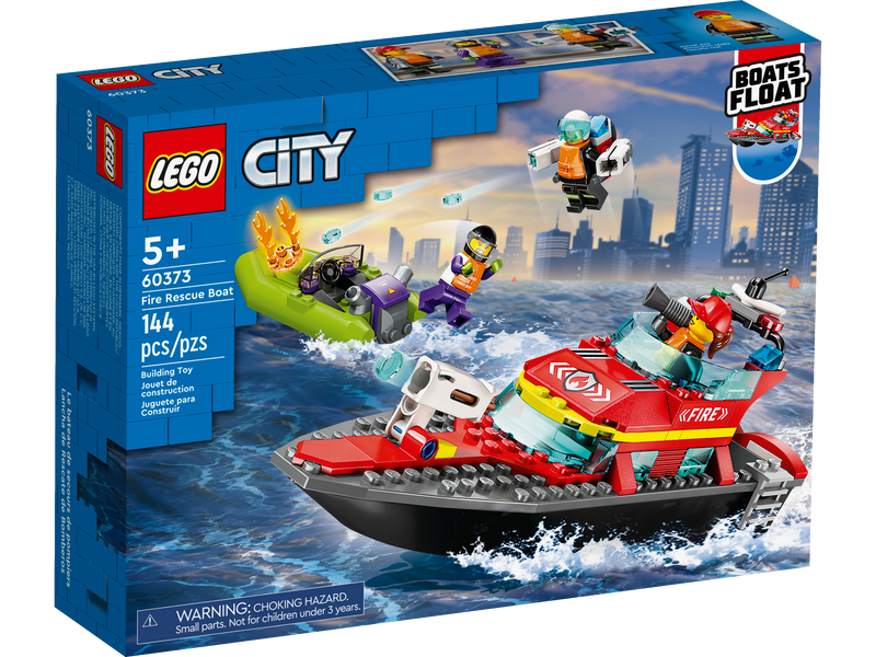 LEGO City Fire Rescue Boat 144 Pieces Building Set - British product