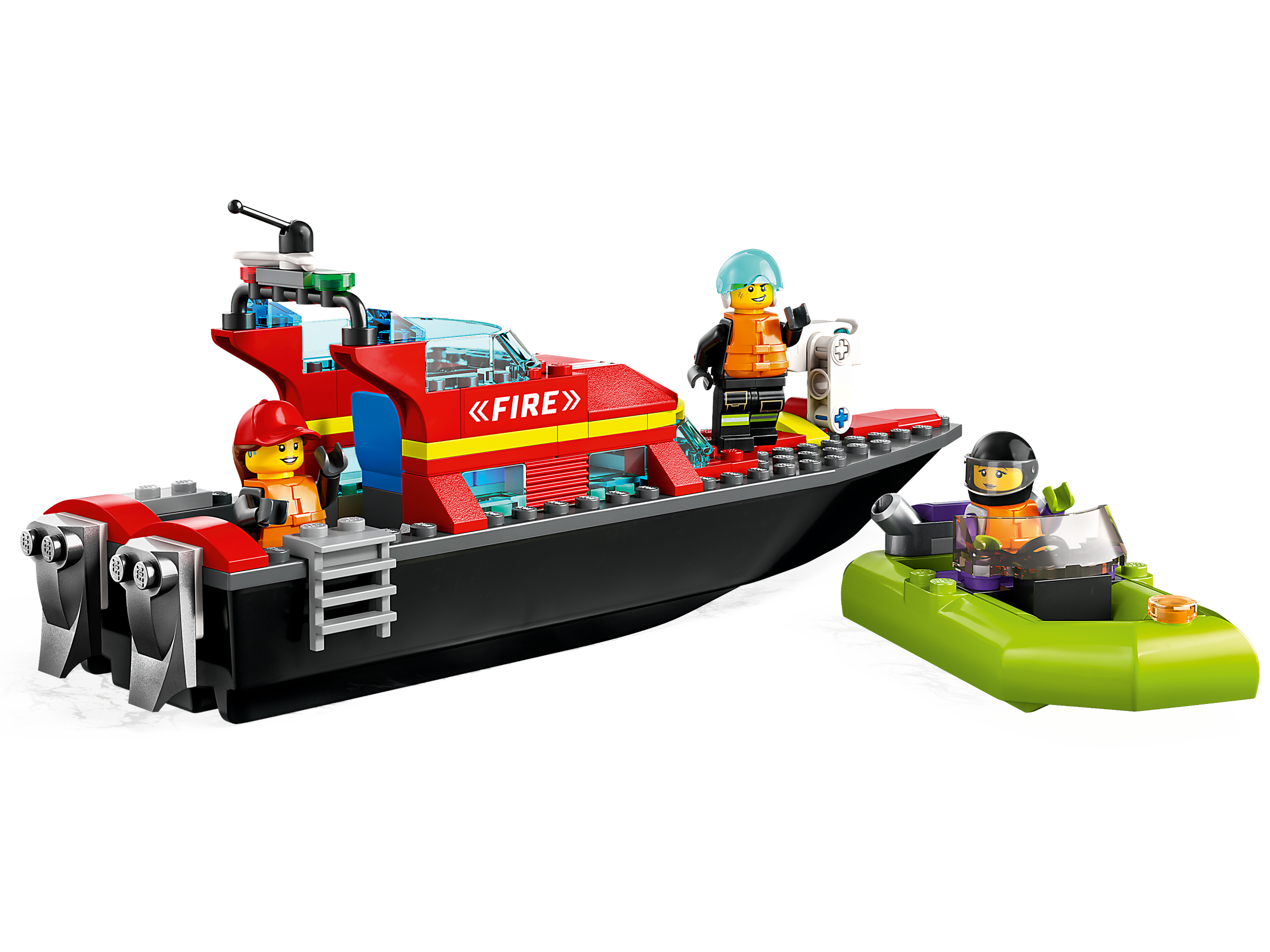 LEGO City Fire Rescue Boat 144 Pieces Building Set - British product