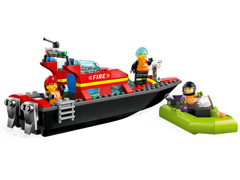 LEGO City Fire Rescue Boat 144 Pieces Building Set - British product