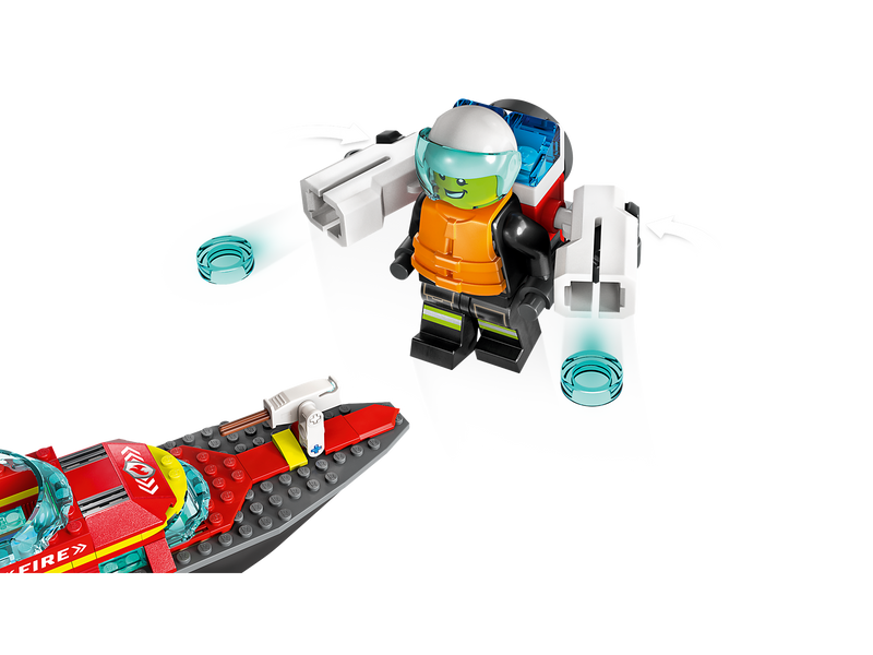 LEGO City Fire Rescue Boat 144 Pieces Building Set - British product