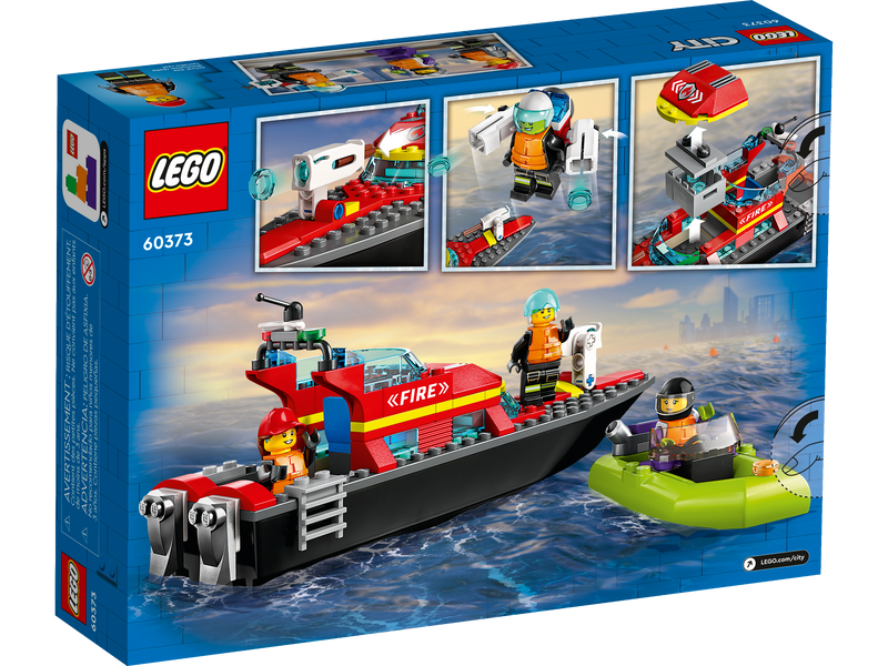 LEGO City Fire Rescue Boat 144 Pieces Building Set - British product