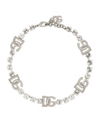 Dolce&Gabbana crystal-embellished DG necklace, imported from the UK