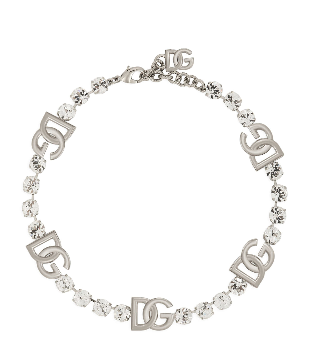 Dolce&Gabbana crystal-embellished DG necklace, imported from the UK