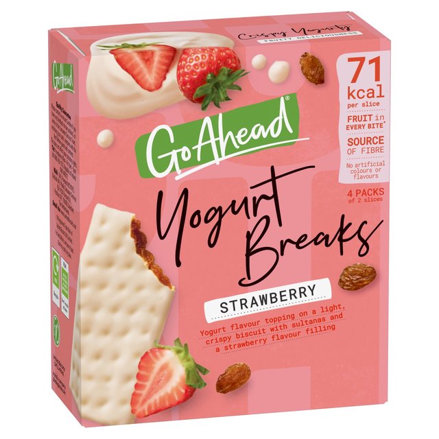 Go Ahead Strawberry Fruit Yogurt Breaks Snack Bars Multipack   4 per pack GOODS M&S   