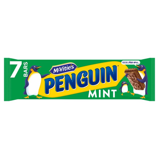 McVitie's Penguin Mint Chocolate Biscuit Bars   7 per pack GOODS M&S   