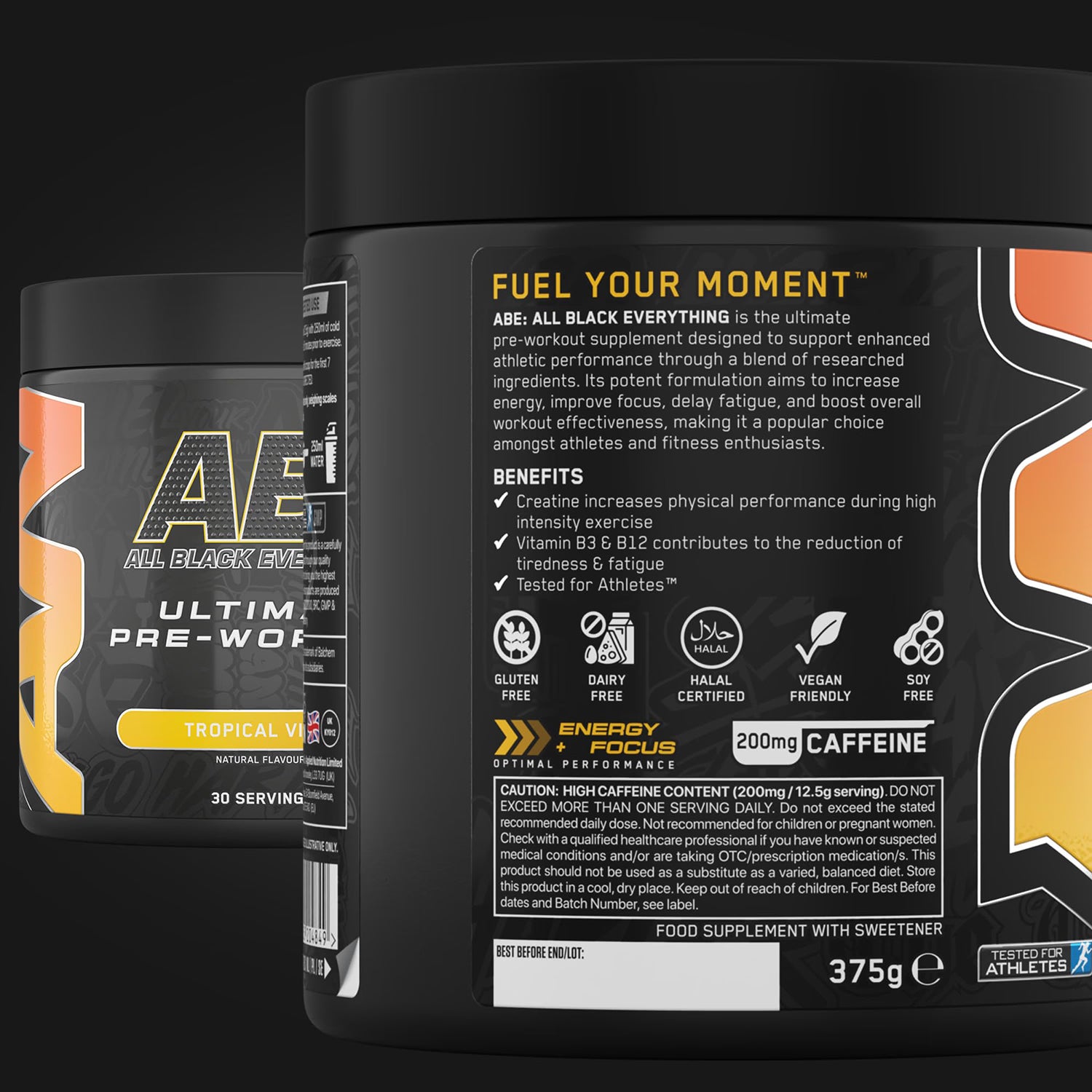 Applied Nutrition Pre-Workout Powder Tropical 375g - British product