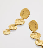 Monica Vinader Capri disc earrings gold vermeil, UK version