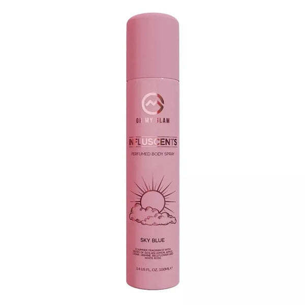 Oh My Glam Influscents body spray Sky Blue 100ml, imported from the UK