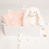 Babbico White Bunny And Pink Dot Heart Blanket Baby Gift Set GOODS Superdrug   