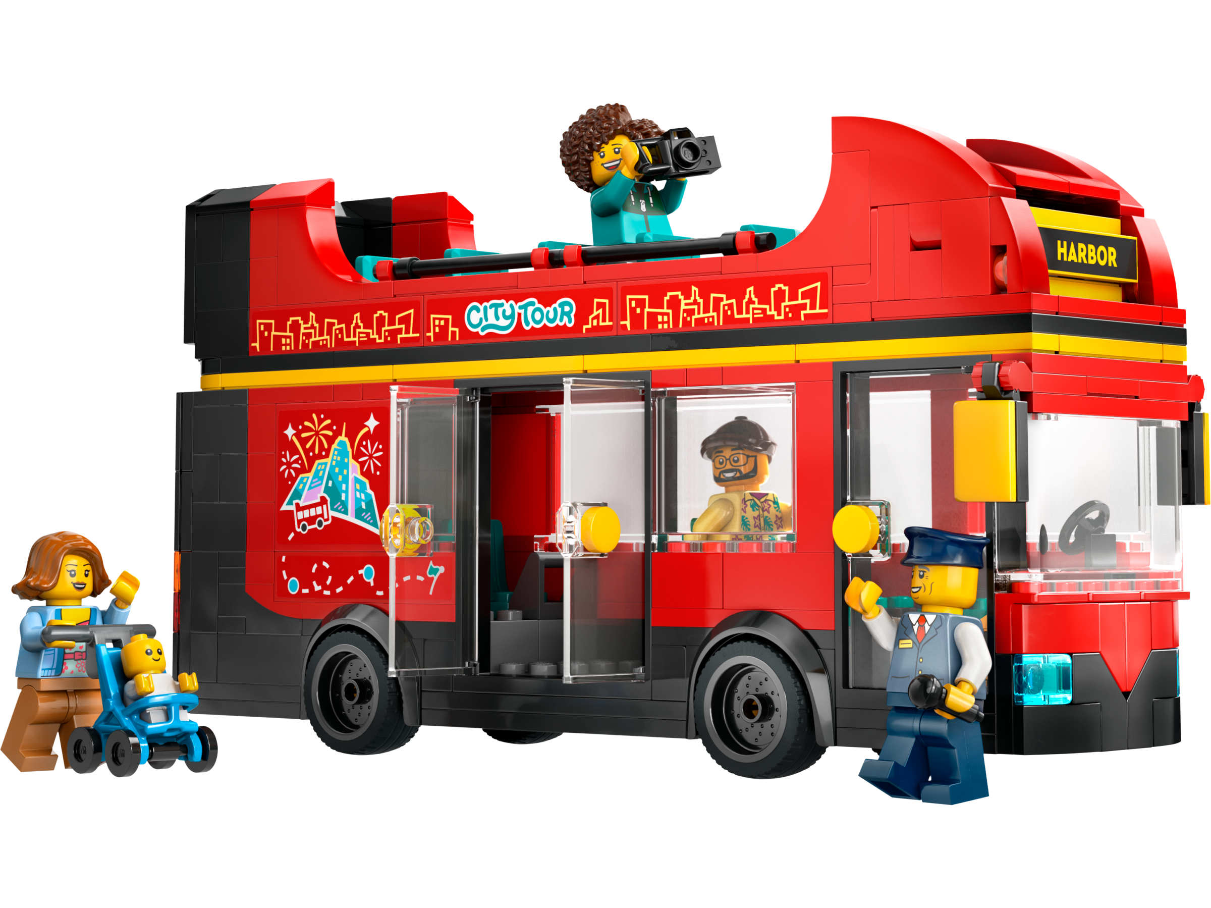 LEGO City Red Double-Decker Sightseeing Bus 384 Pieces, UK version