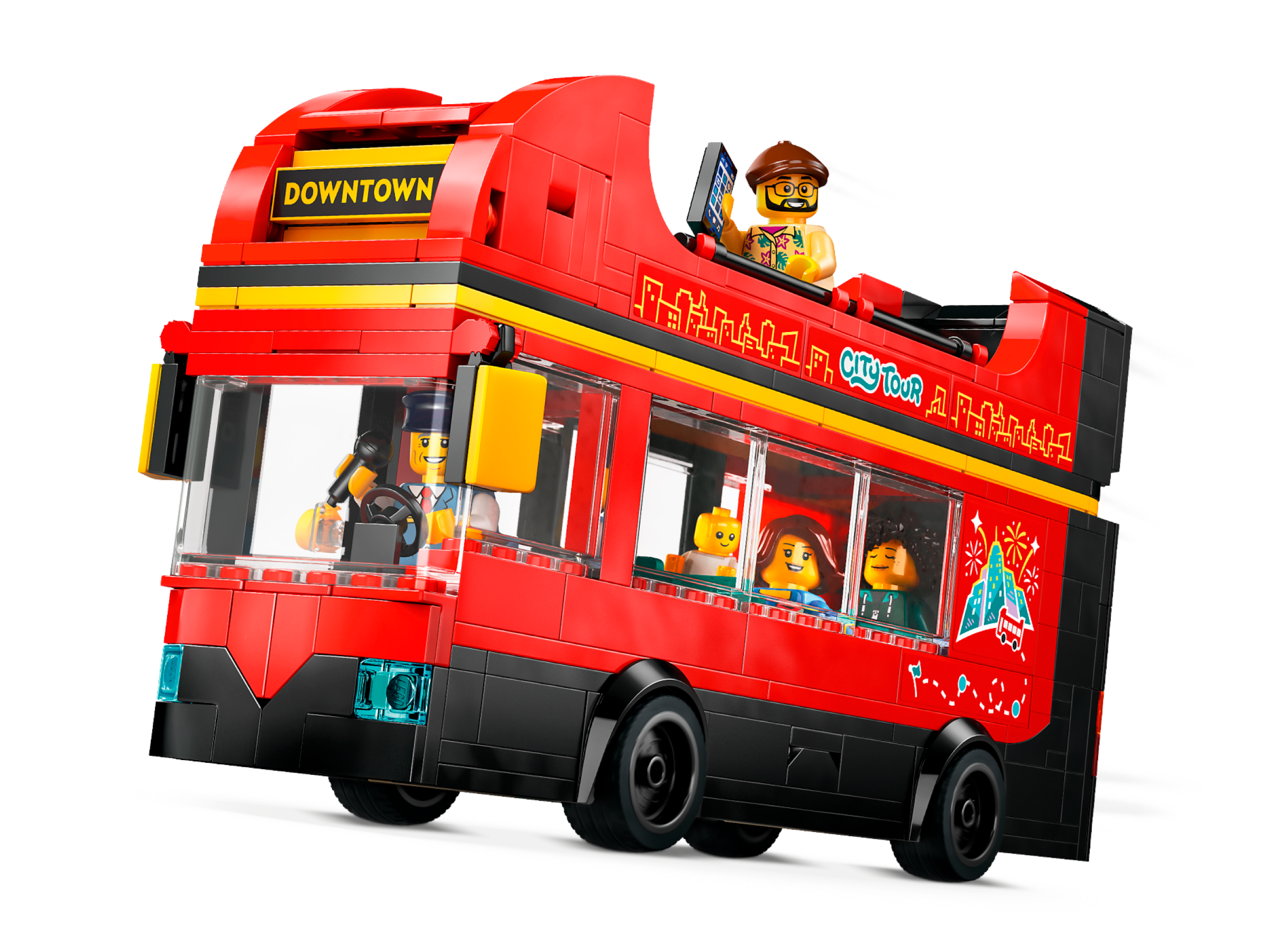 LEGO City Red Double-Decker Sightseeing Bus 384 Pieces, UK version