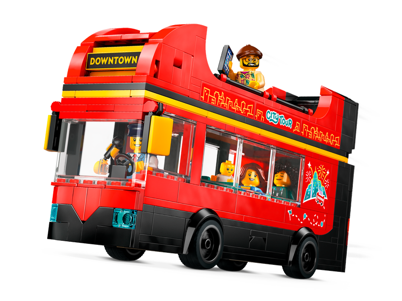 LEGO City Red Double-Decker Sightseeing Bus 384 Pieces, UK version