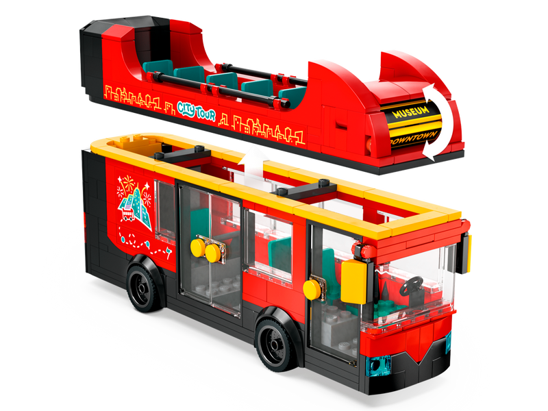 LEGO City Red Double-Decker Sightseeing Bus 384 Pieces, UK version