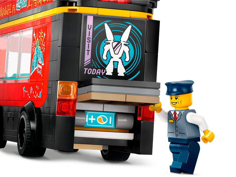 LEGO City Red Double-Decker Sightseeing Bus 384 Pieces, UK version