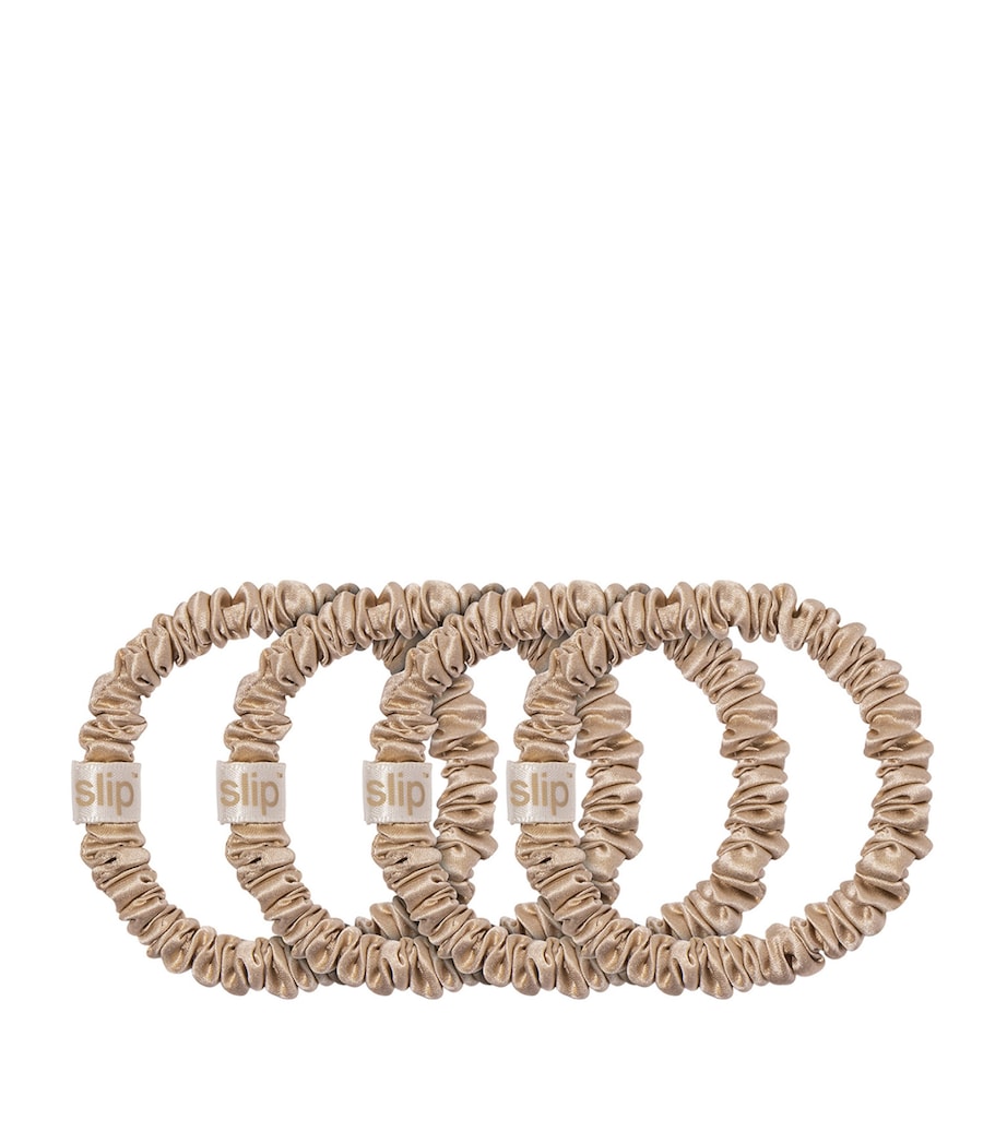 Slip Pure Silk Skinny Scrunchies set of 4 (British brand)