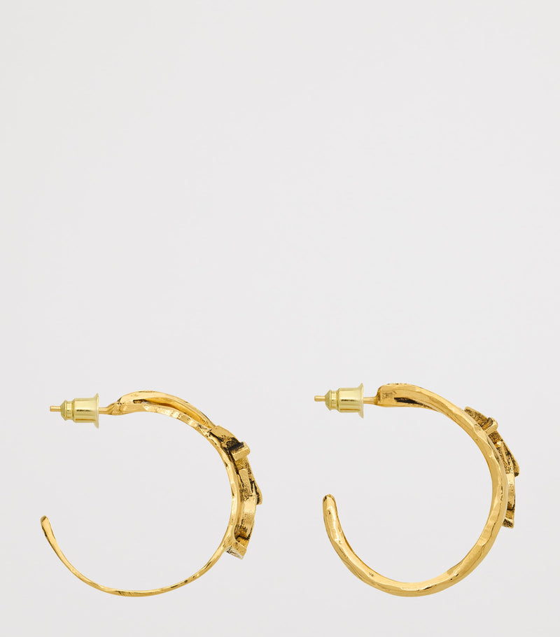 Saint Laurent Cassandre hoop earrings H5cm x W2cm - British product