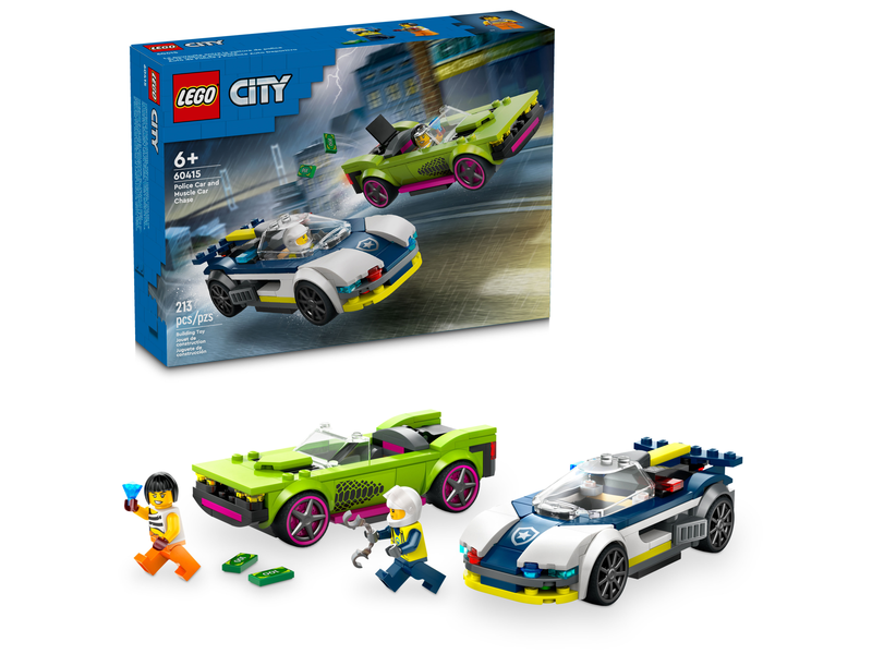 LEGO City Police Car Chase Building Set 213 Pieces, imported from the UK