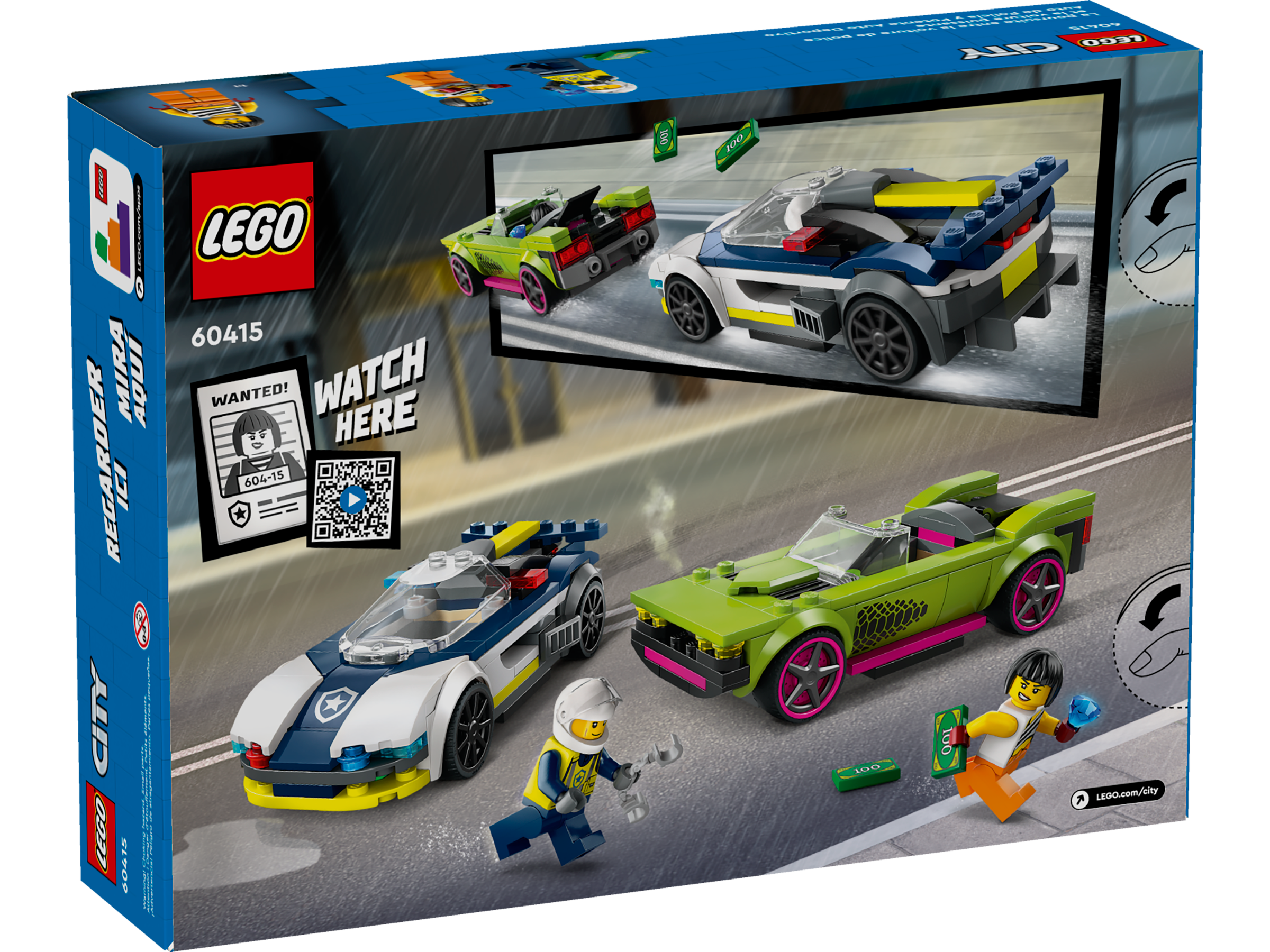 LEGO City Police Car Chase Building Set 213 Pieces, imported from the UK