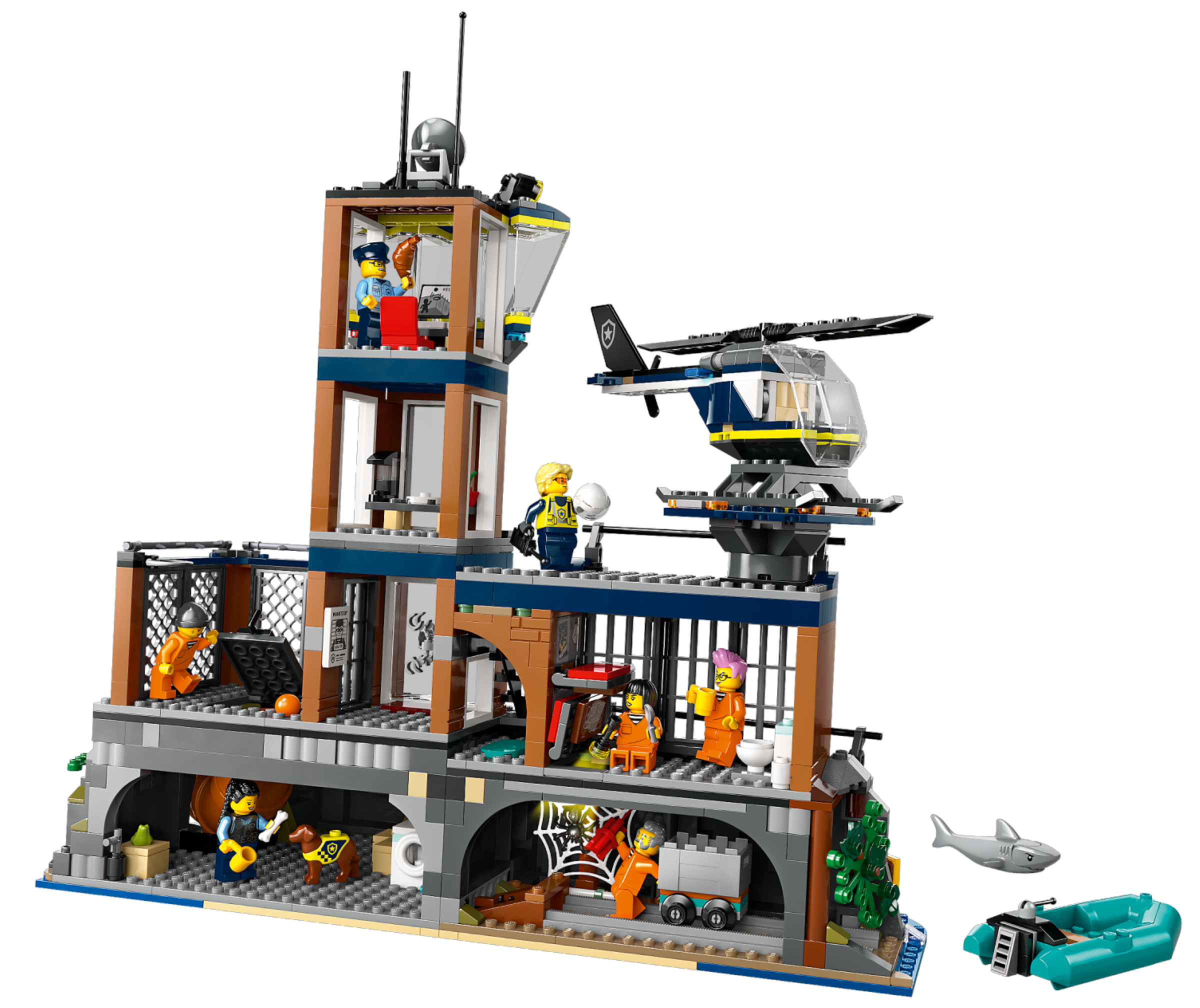 LEGO Police Prison Island building set 980 pieces, imported from the UK