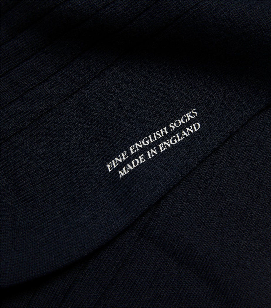 Pantherella ribbed cotton socks (British brand)