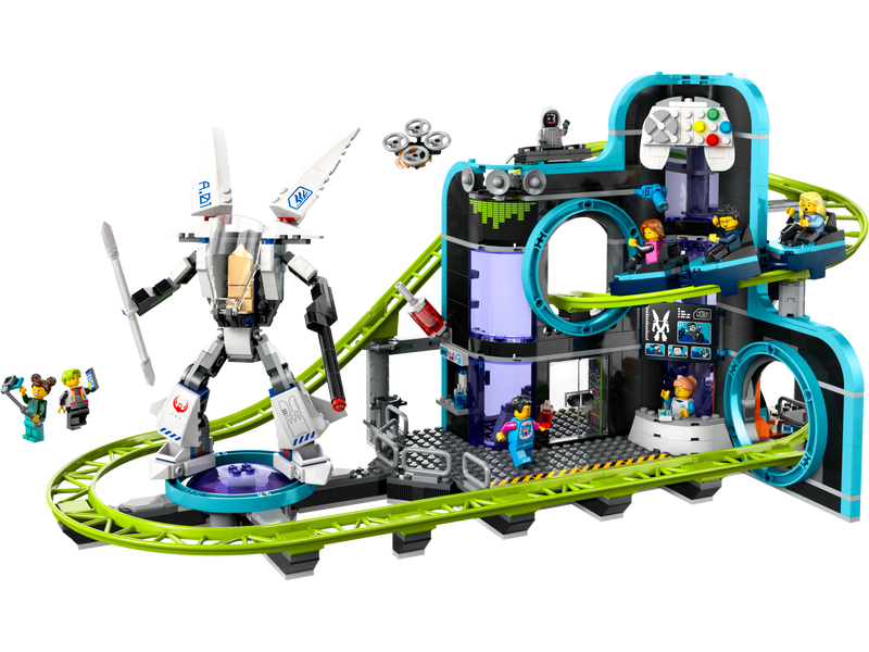 Parc de montagnes russes LEGO Robot World, 986 pièces, importé du Royaume-Uni