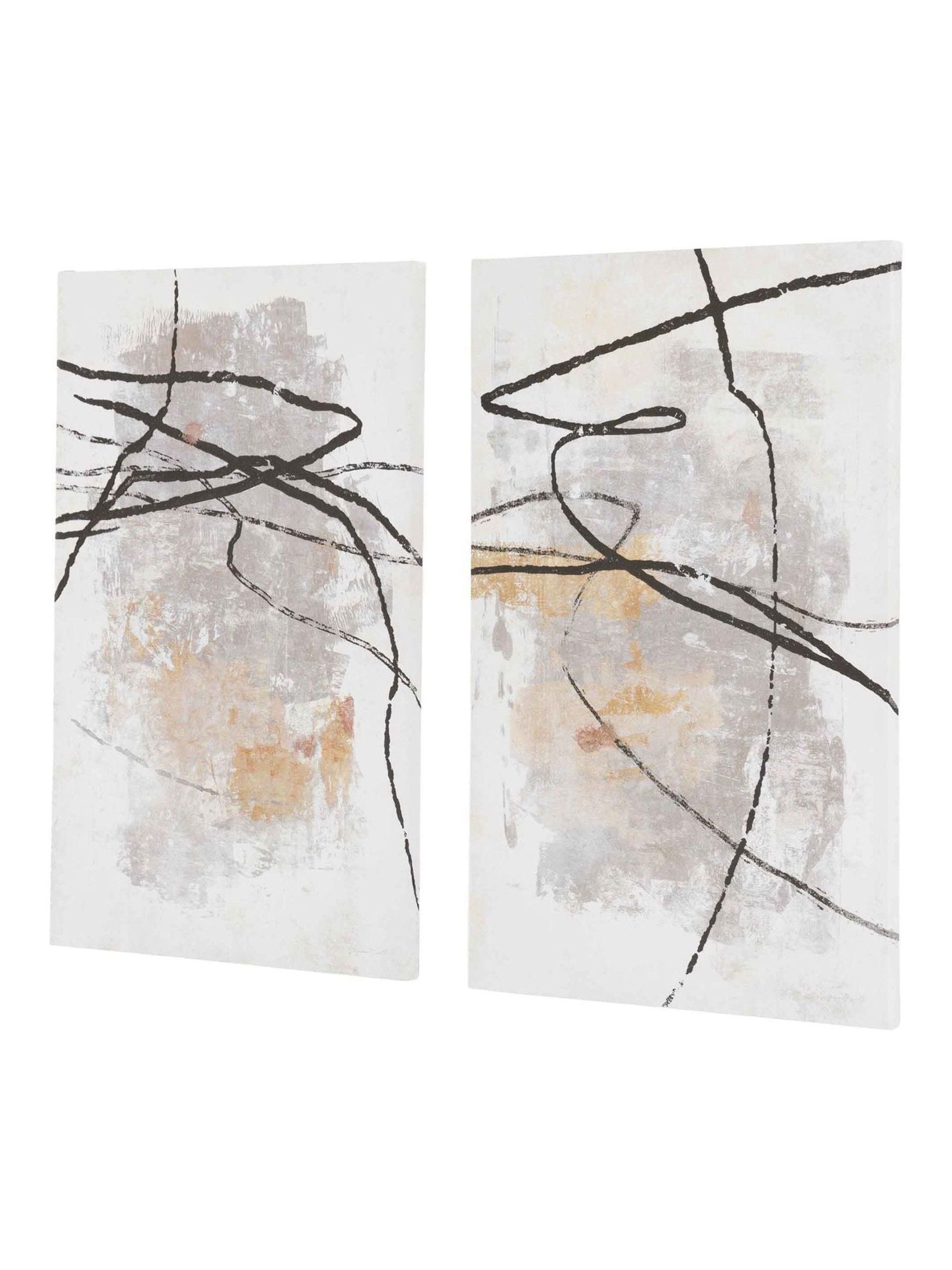 Gallery Home white mangle canvas set of 2 100x60cm (British brand)