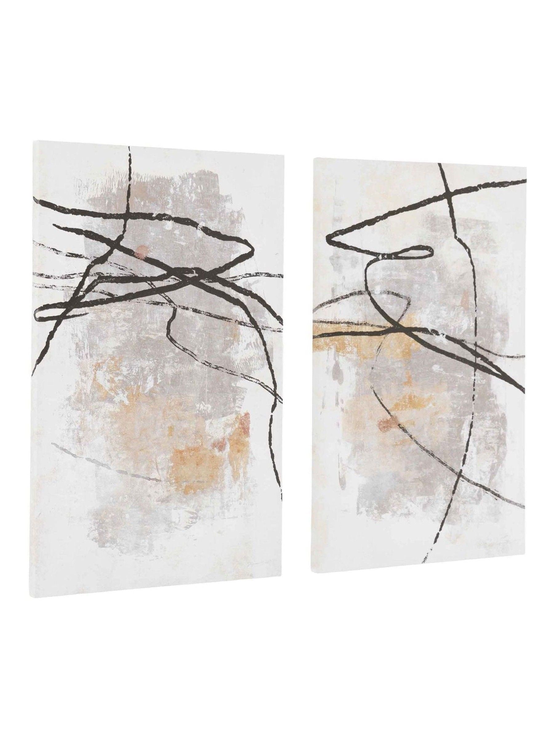 Gallery Home white mangle canvas set of 2 100x60cm (British brand)