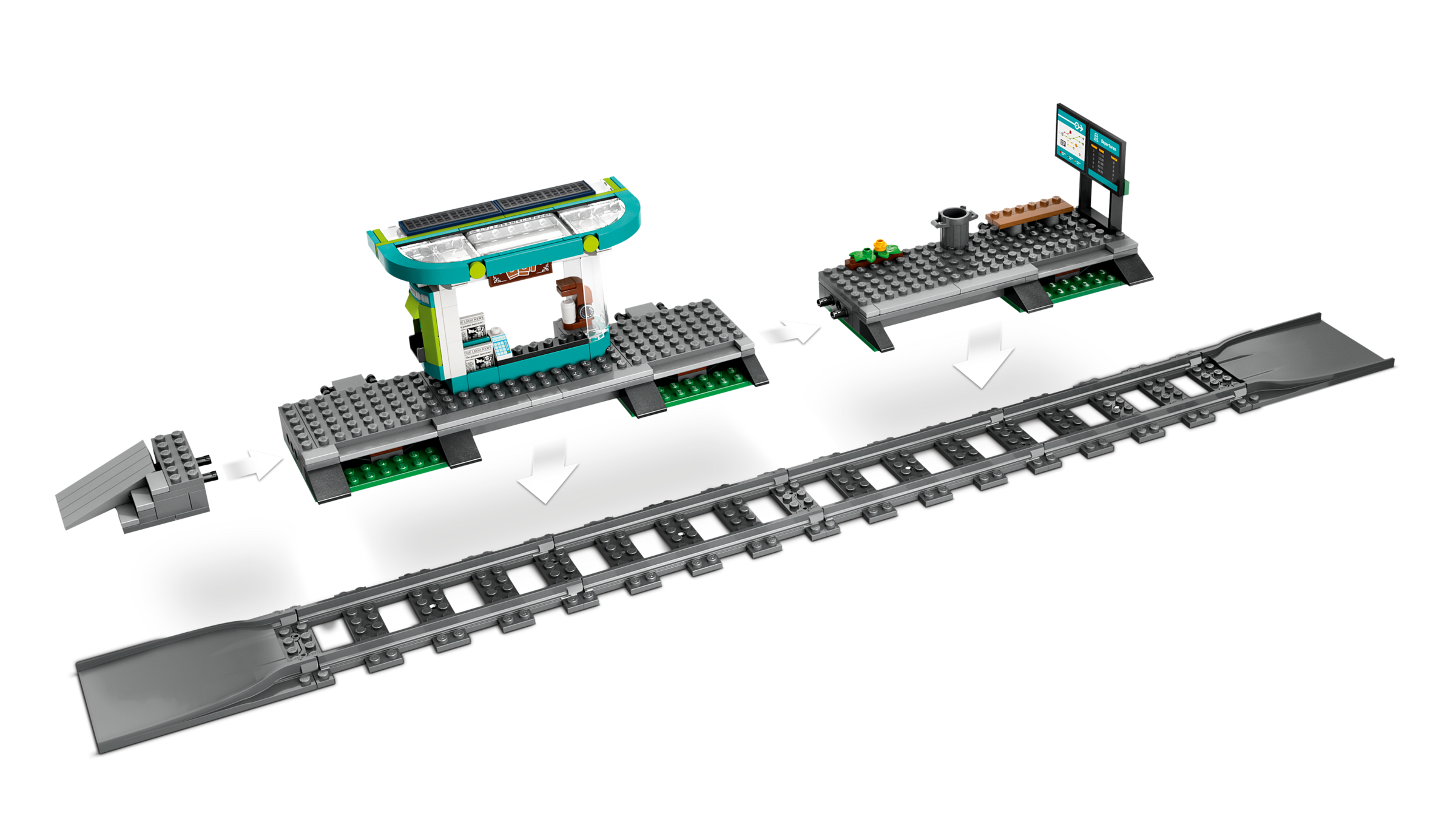 LEGO City Downtown Streetcar and Station 811 Pieces - British product