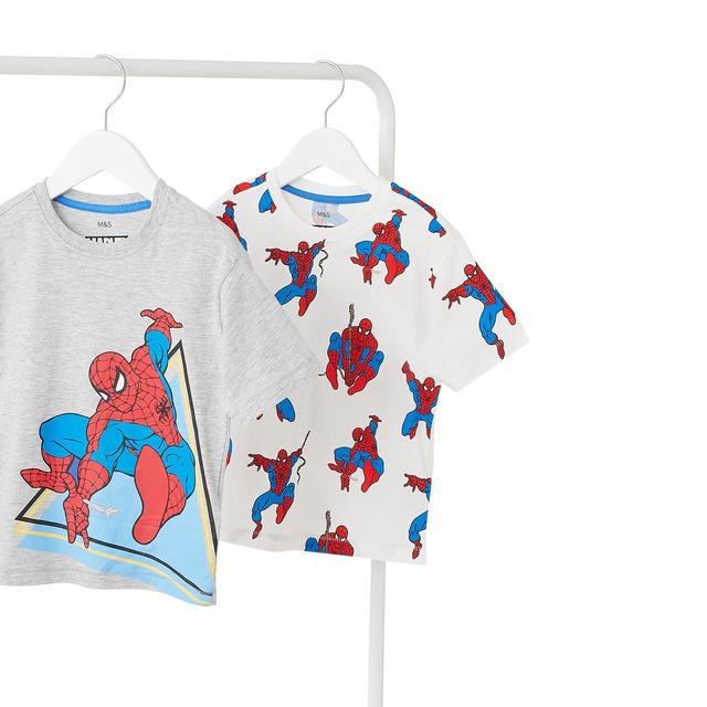 M&S Spiderman T-Shirt 2 Pack 4-5 Years   2 per pack GOODS M&S   