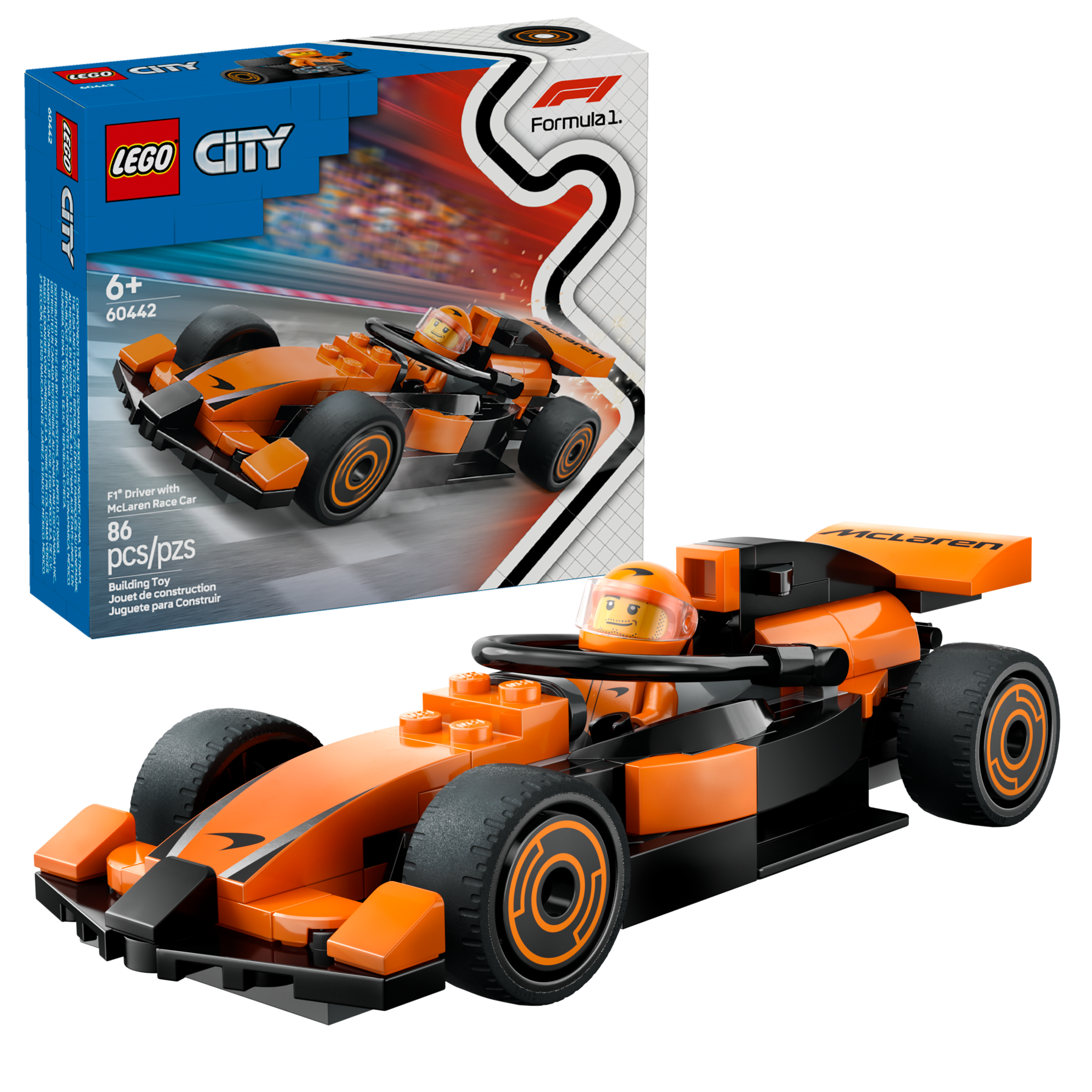 LEGO F1 Driver with McLaren Race Car 86 Pieces - British product