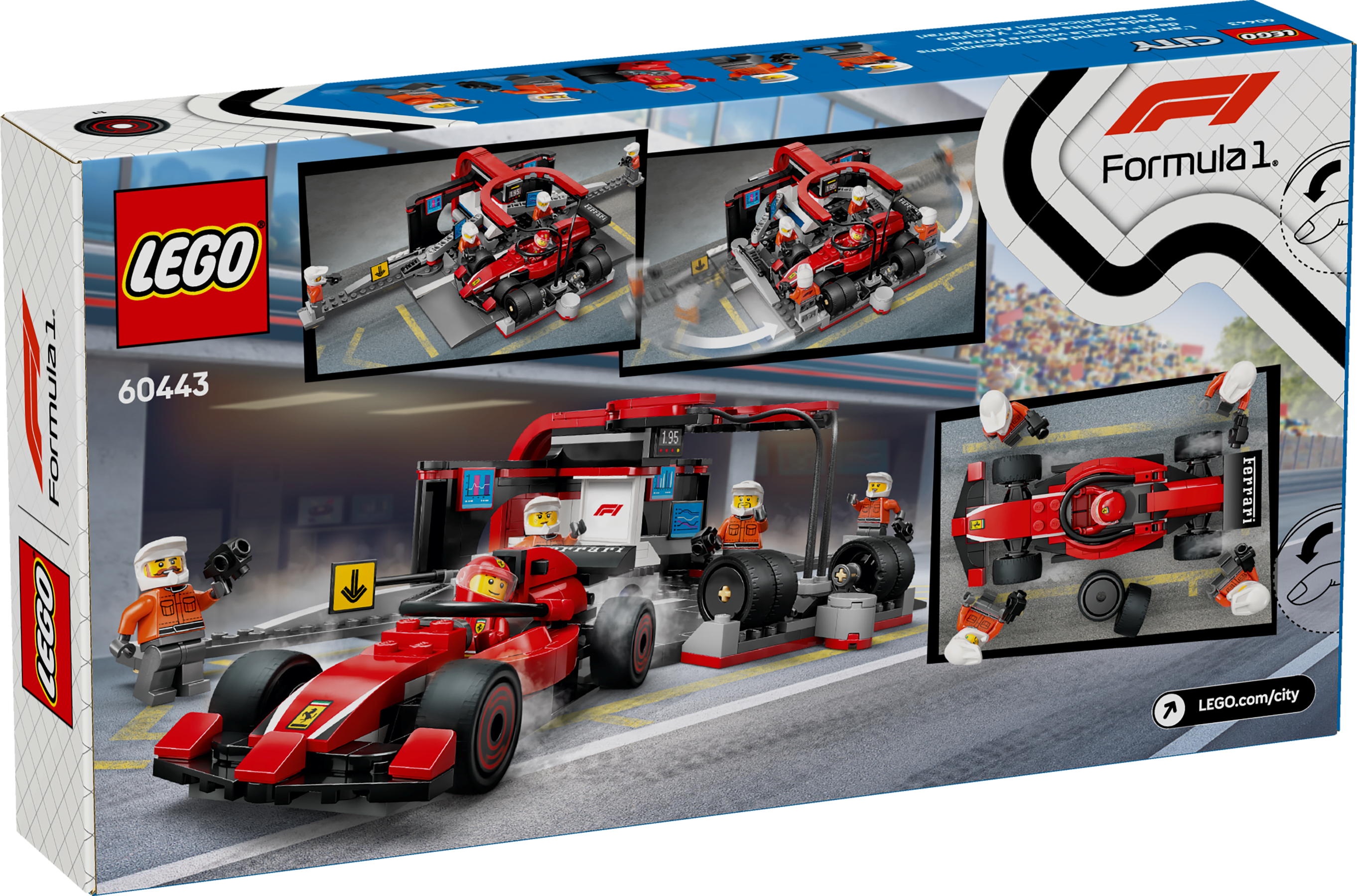 LEGO F1 pit stop building set with Ferrari car 322 pieces, imported from the UK