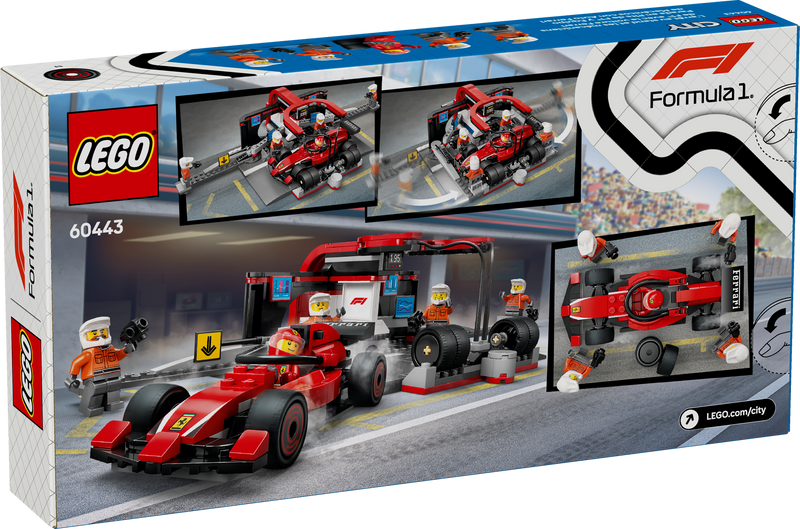 LEGO F1 pit stop building set with Ferrari car 322 pieces, imported from the UK